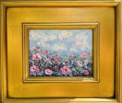 KADLIC Floral Impasto Oil Painting Gold Gilt Frame Fine Art 14×12