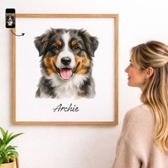 Custom Pet Portrait From Picture Custom Dog Portrait Custom Pet Portrait Pet