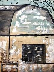 Tree Art, Wood Painting, Nature Painting, Barn, Outdoors Art, Wood Art, Autumn