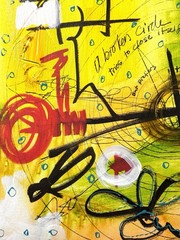Original Abstract Expressionism 12×16 Vibrant Handmade Signed Fine Art 316