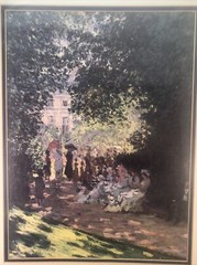 Oil Painting Framed Country English Summer Gathering Scene 17-1/2 X 21-1/2