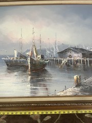 OIL ON CANVAS PAINTING ARTIST SIGNED RAGERS , 29’’ inch’s Tall 42’’ Width .