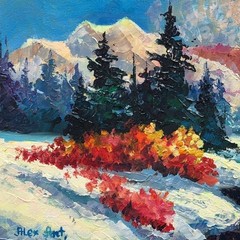 Alexander Antanenka „Crist Day“, Hand Signed Original Painting on Canvas