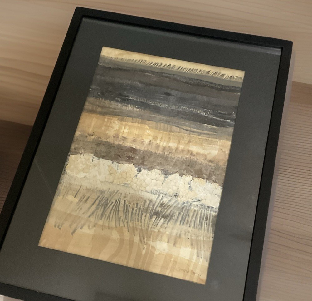 Emma Carter Art Abstract Framed Textile Layered Landscape