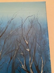 Hand Painted Winter Scene Art Decor Gift Wall Hanging