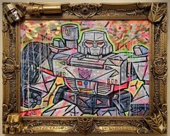 WILL STREET original painting 24×30 / Transformers Art megatron prime pop banksy