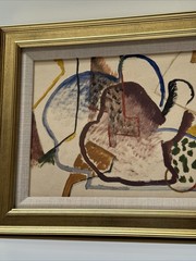 Jo Cain Painting Antique 1930’s Cubist Cubism Modernism Abstract Oil Small Gem