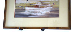 Framed Watercolor Painting Steam Boat „Louise“ 1982 Ted Brennan