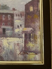 Anton’s Sipos Signed Vintage Hand Embellished Giclee Print On Canvas Board