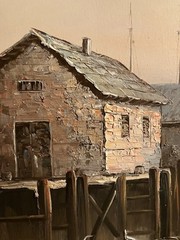 **Massive** MAX SAVY Original/signed Oil Painting HARBOR SCENE **Beautiful**