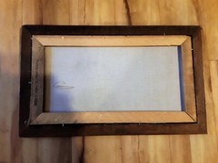 Vintage Deer by Water Black Velvet Painting In A Beautiful Wooden Carved Frame 