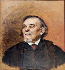 Alter Man Bart Portrait Old Man Oil Painting Gabriel von Hackl 1900 Signed