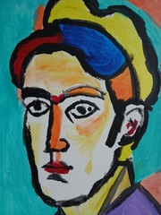 ABSTRACT /EXPRESSIONISM 11×14 Sailor Man Modern Street ART Colorful Painting