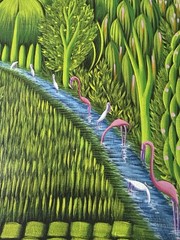 Henri Robert Bresil ( Haitian Art ) WATERFALL