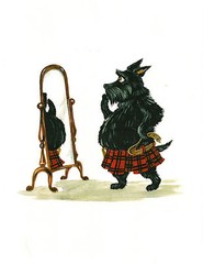 8X10 PRINT OF PAINTING RYTA SCOTTISH TERRIER FOLK ART MACDUFF DIET HUMOR FAT Dog