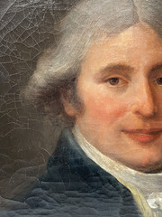 18th Century Oil on Canvas – Portrait of a Nobleman with a Powdered Wig