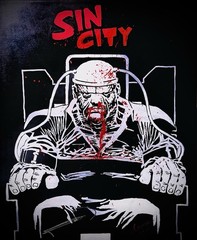 Sin City Marv Acrylic on Canvas 16×20 Comic Homage Frank Miller Signed