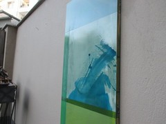 Abstract painting 200×0.50 m informal acrylic art academy Düsseldorf near Hüppi