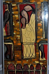 Silvestri Giorgio MODERNIST ABSTRACT OIL PAINTING ON PANEL Signed Dated 62
