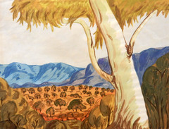 AUSTRALIAN WATERCOLOUR PAINTING CENTRAL AUSTRALIA BY PHYLLIS WUILLEMIN P431
