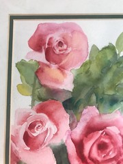 Deborah Stier 1990 „Still Life With Roses“ Watercolor Painting – Signed/Framed