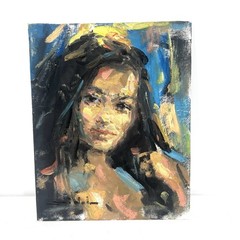 Original Artwork Study 8”x10” Oil On Canvas Just One Look Tadeusz Seidel