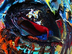 AFRICAN MASK OIL█PAINTING REALISM ART█SIGNED VINTAGE ORIGINAL█EXPRESSIONIST DECO