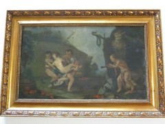 18TH TO 19TH CENTURY OIL PAINTING ON WOOD PANEL OLD MASTER RELIGIOUS ICON ICONIC