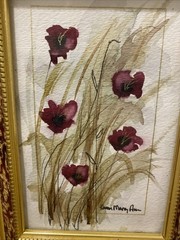 Watercolor Moments Poppy Flowers by Karen Mary Ann Signed 7″ x 5″