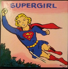 Supergirl, Superman Family Album, 12″ x 12″ Original Acrylic Painting