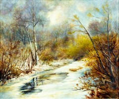 Bowen Haines (NY,Canada,1858-?) oil painting antique 150283