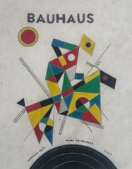 ORIGINAL BAUHAUS ART DRAWING PAINTING HEIDEN VON BRANKER KUNST JOCKEYING FOR OIL