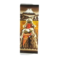 Jhon S Watercolor Painting Art Mount Fuji Musicians Sombrero 13.25 CREASE