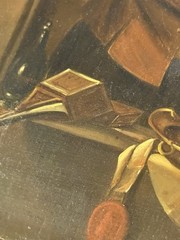 Antique Oil on Tin Painting of Tooth Extraction early dentist macabre