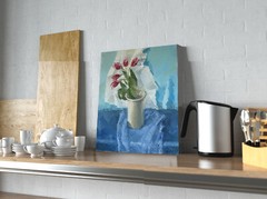 Oil Painting Original Tulips Flowers Floral Still Life IMPASTO Wall Art 14″х18″