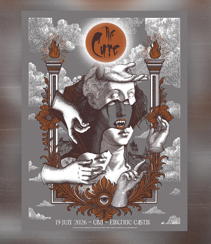 The Cure Concert Poster 2026 Electric Castle Cluj Romania Rock Music Poster