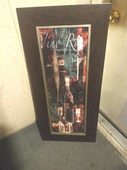 44in.×20in. Wood Framed Painting-Wine Art