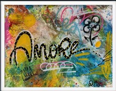 Abstract Art Original Art 9×7 Canvas Panel Colorful Home Decor Painting Fine Art