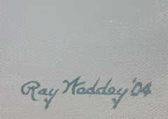 Raymond Waddey Painting US F-86D Sabre and B-57 Canberra, Signed Ron Beck 18×24″