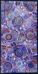 Dulcie Long Pula. Authentic Aboriginal Art. Incl, COA, Photo’s.size 120 x 60cm