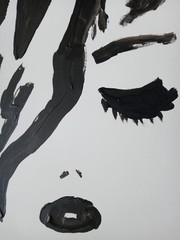 ABSTRACT /EXPRESSIONISM 9 x 12 Silhouette Girl Modern Street ART Painting