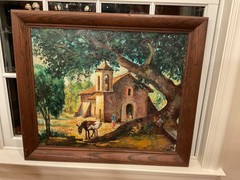 Director of Taxco School of Arts Fidel Figueroa Vintage Oil Painting Mexico