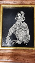Lot of 3 DJ Cook Miniature Acrylic on Board Paintings, Signed