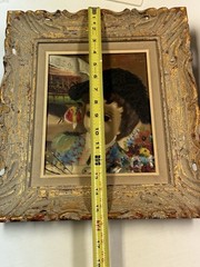 (2) J. MARINI FRANCE (20th Century ) Oil On Canvas Signed Doll Face Painting Art