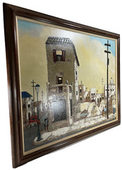 ROBERT FARRINGTON VENICE BEACH CALIFORNIA ILLUSTRATION VINTAGE OIL PAINTING