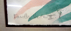 1989 MAUI HAWAII artist MARGARET BEDELL WATERCOLOR ARTWORK- FAMILLE VERTE III