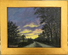 JULY JOURNEY – original framed 9X12 inch oil landscape painting by K. McDermott