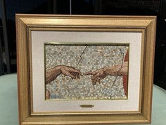 RARE VATICAN LARGE ICONOGRAPHIC MICRO MOSAIC MASTERPIECE SIGNED TRAVERSARI 1999