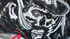Motörhead Lemmy Kilmister painting abstract charcoal drawing unique