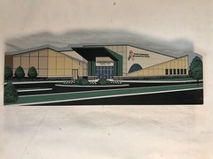 SOUTH CHARLESTON WV Memorial Ice Arena Tole Painting Replica WEST VIRGINIA